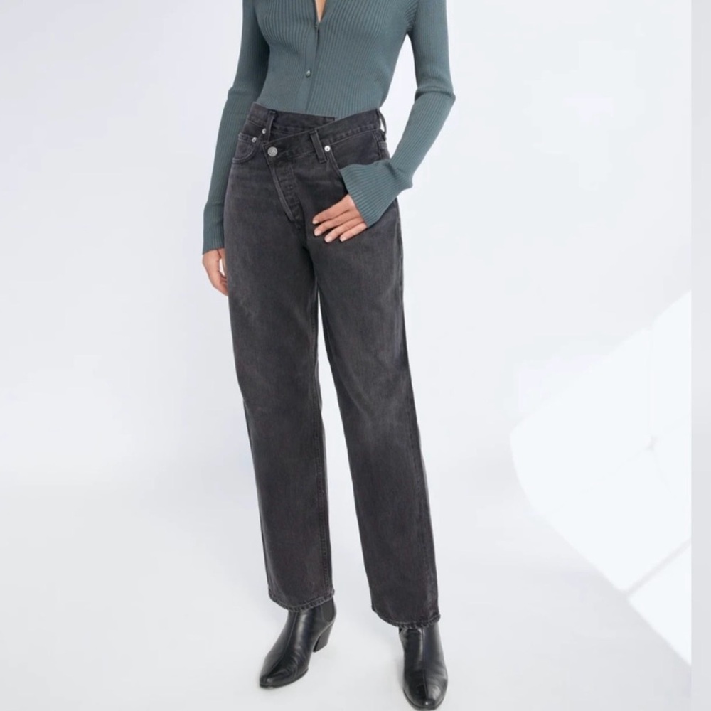 Agolde Charcoal Straight Leg Jeans